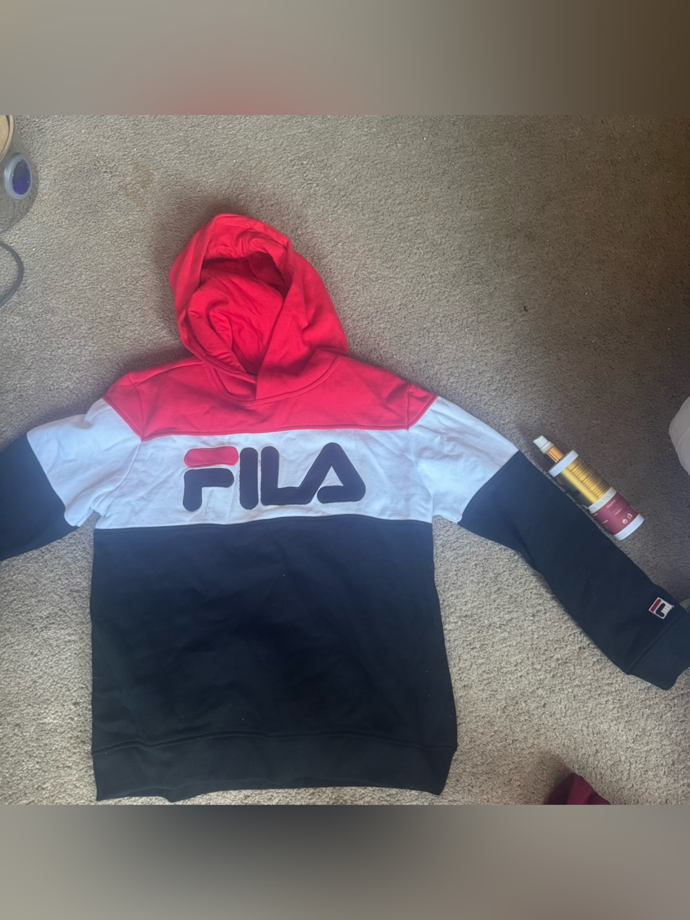 Fila Kids Colorblock Bottoms in Black, White & Red